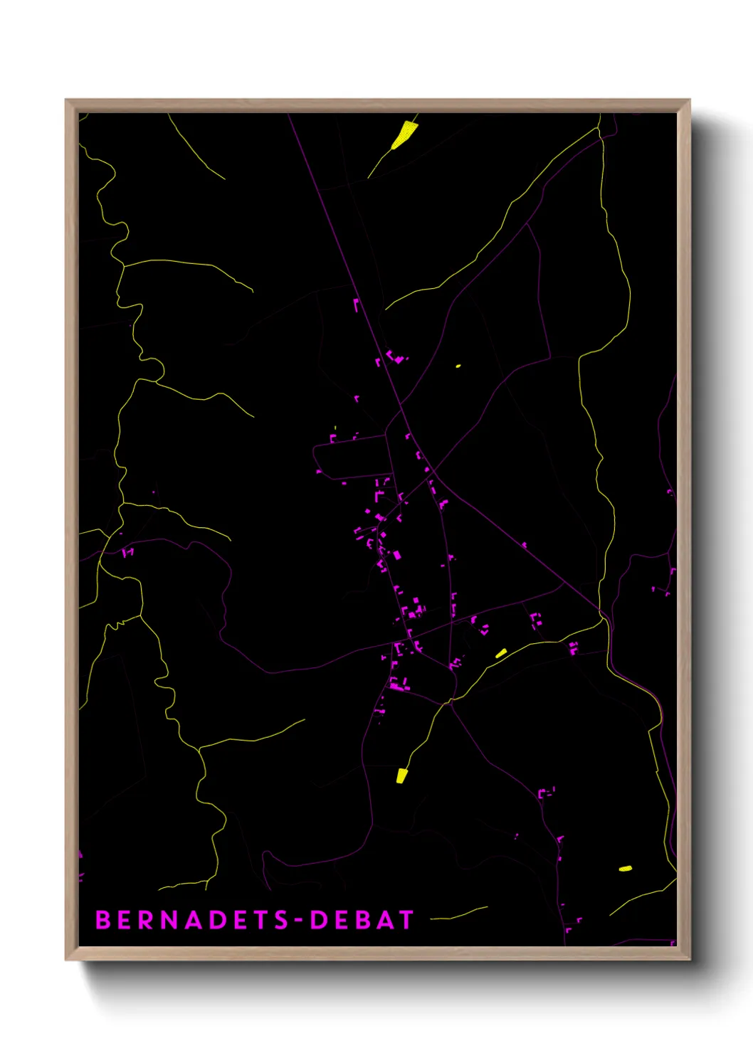 Une affiche de carte sur Bernadets-Debat