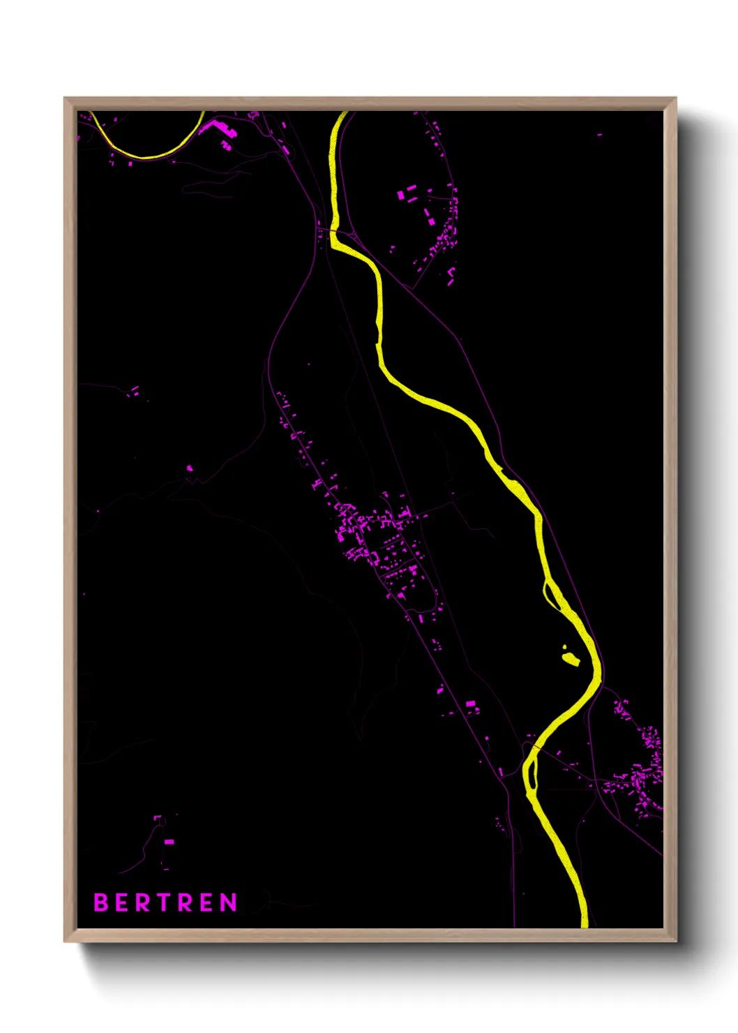 Une affiche de carte sur Bertren