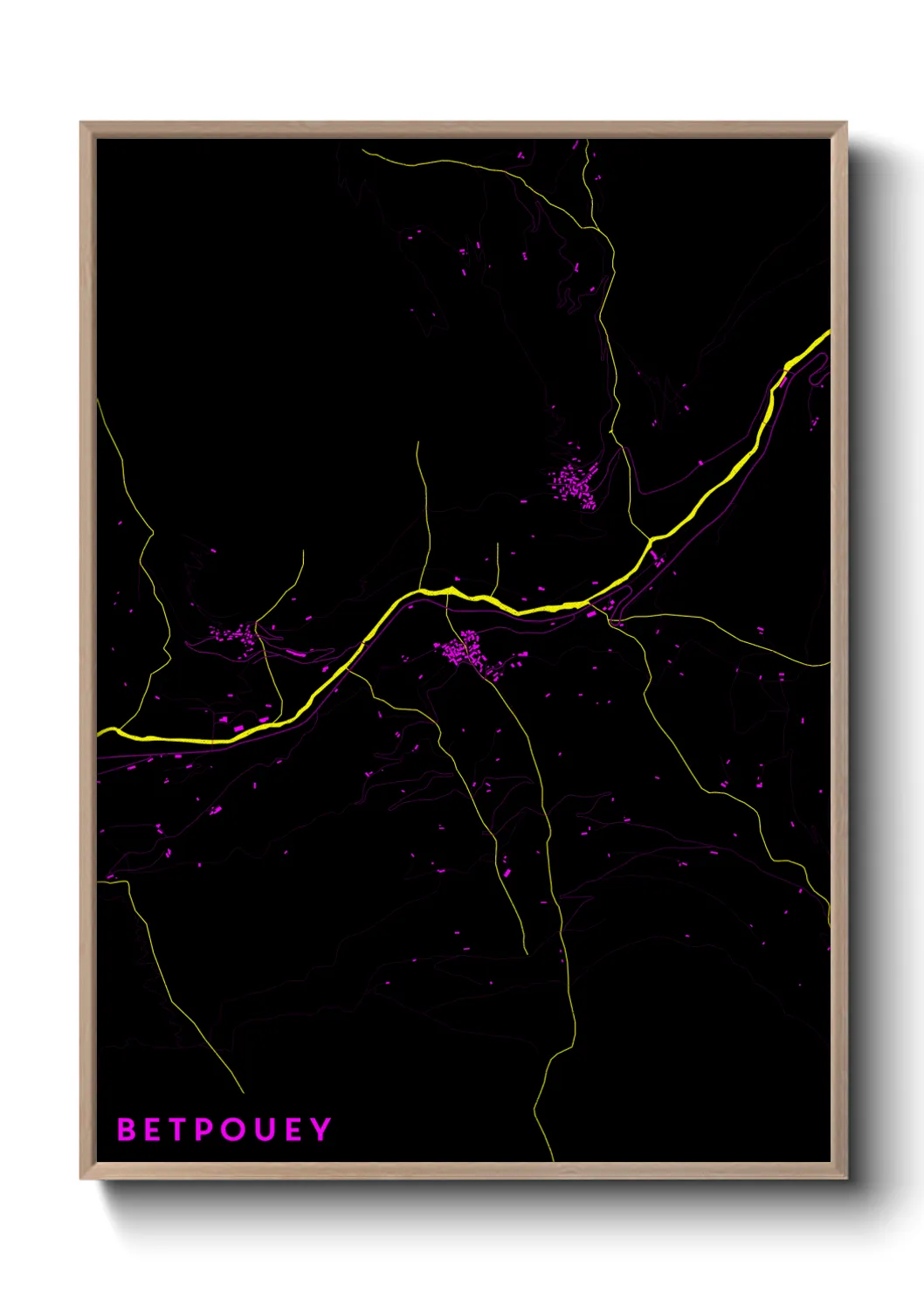 Une affiche de carte sur Betpouey