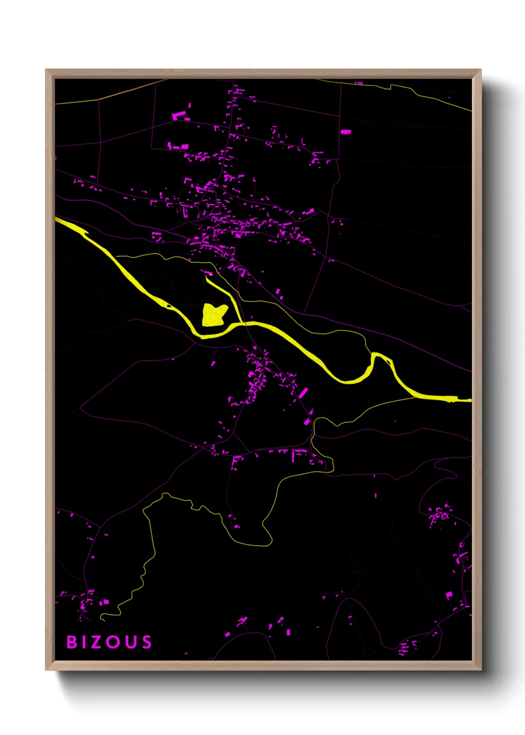 Une affiche de carte sur Bizous