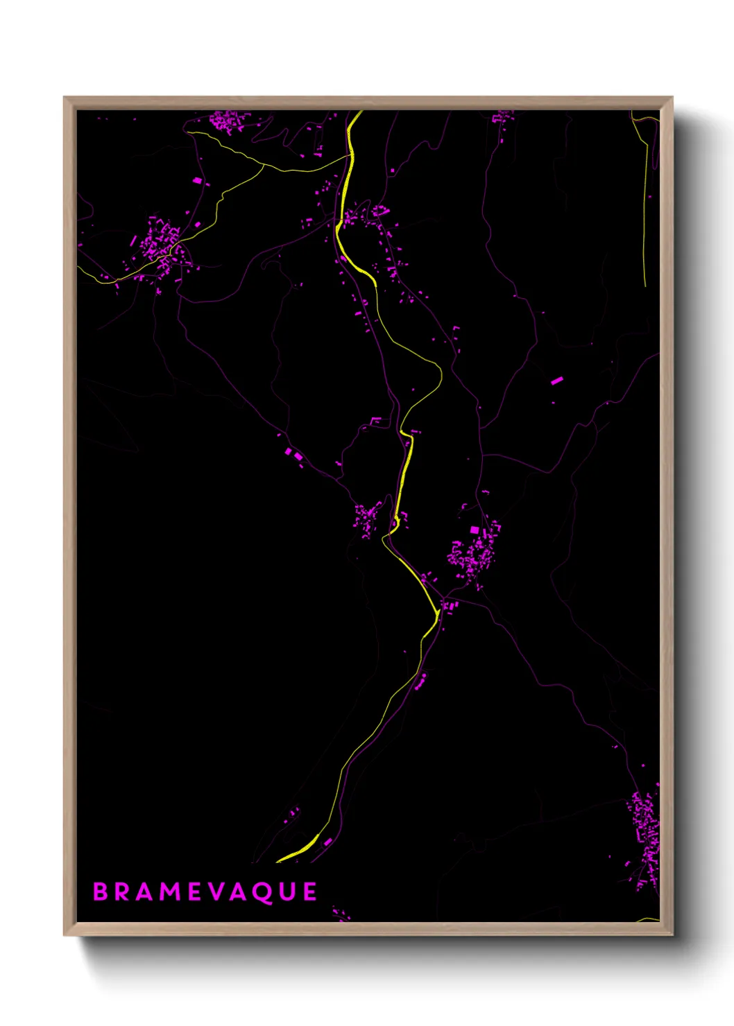 Une affiche de carte sur Bramevaque