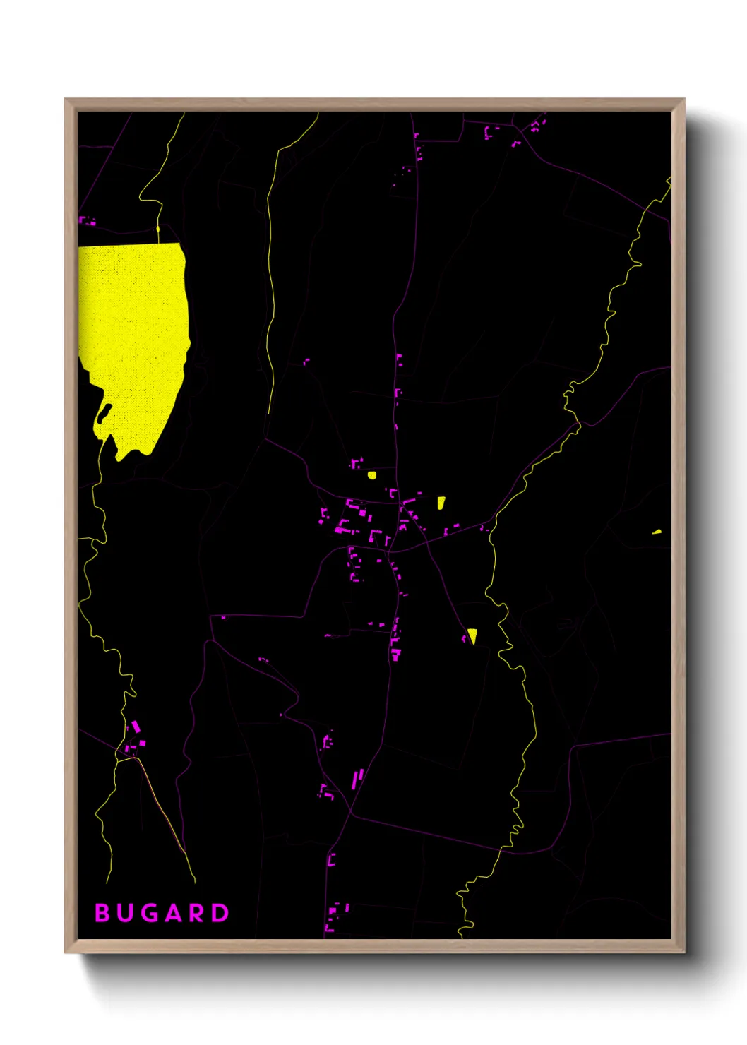 Une affiche de carte sur Bugard
