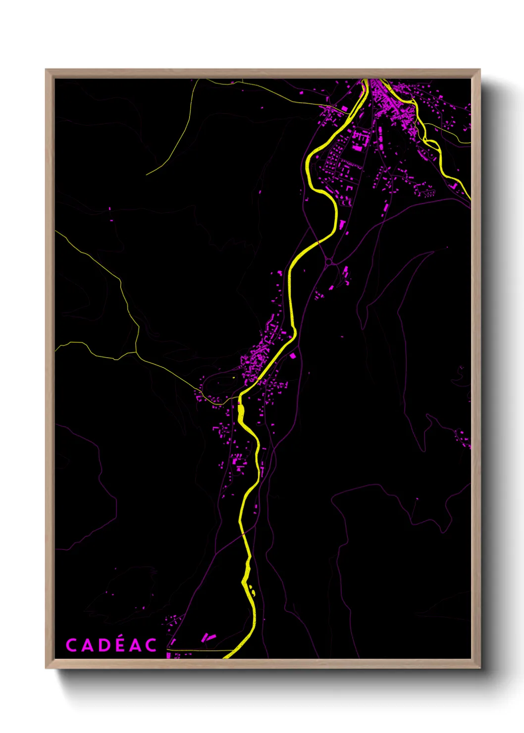 Une affiche de carte sur Cadéac