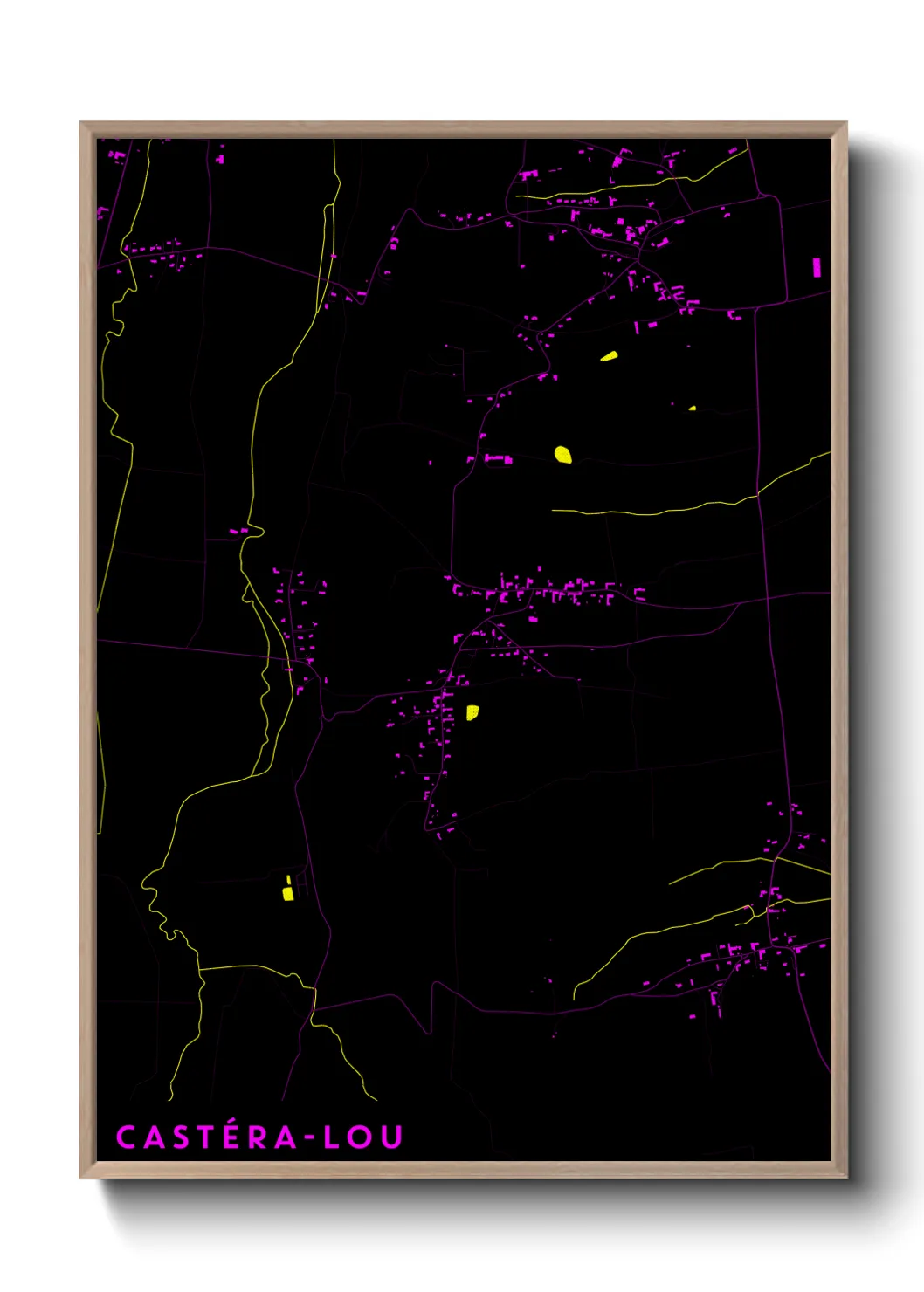Une affiche de carte sur Castéra-Lou