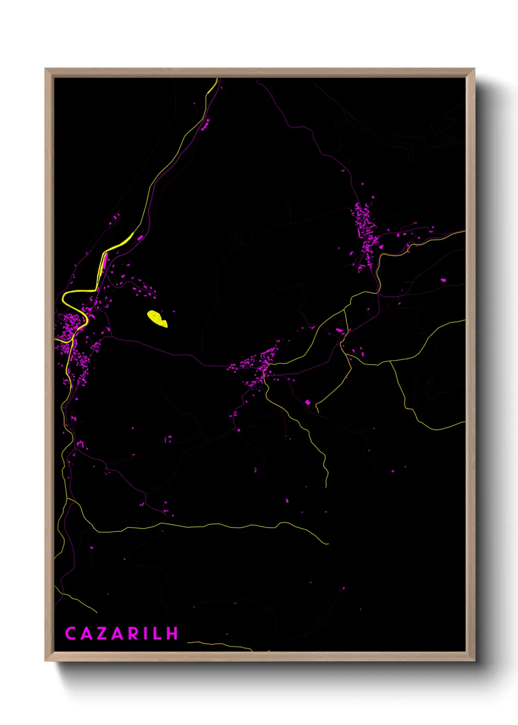 Une affiche de carte sur Cazarilh