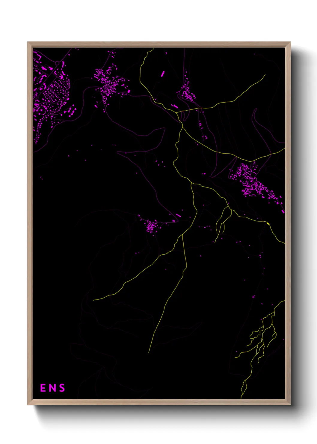 Une affiche de carte sur Ens