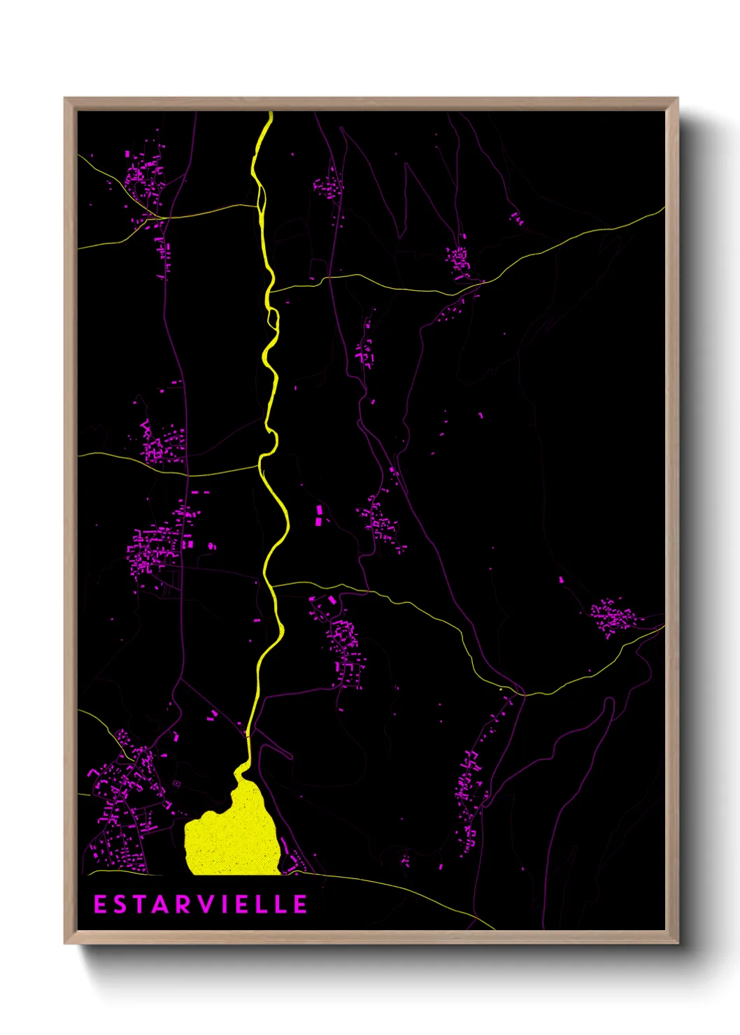 Une affiche de carte sur Estarvielle