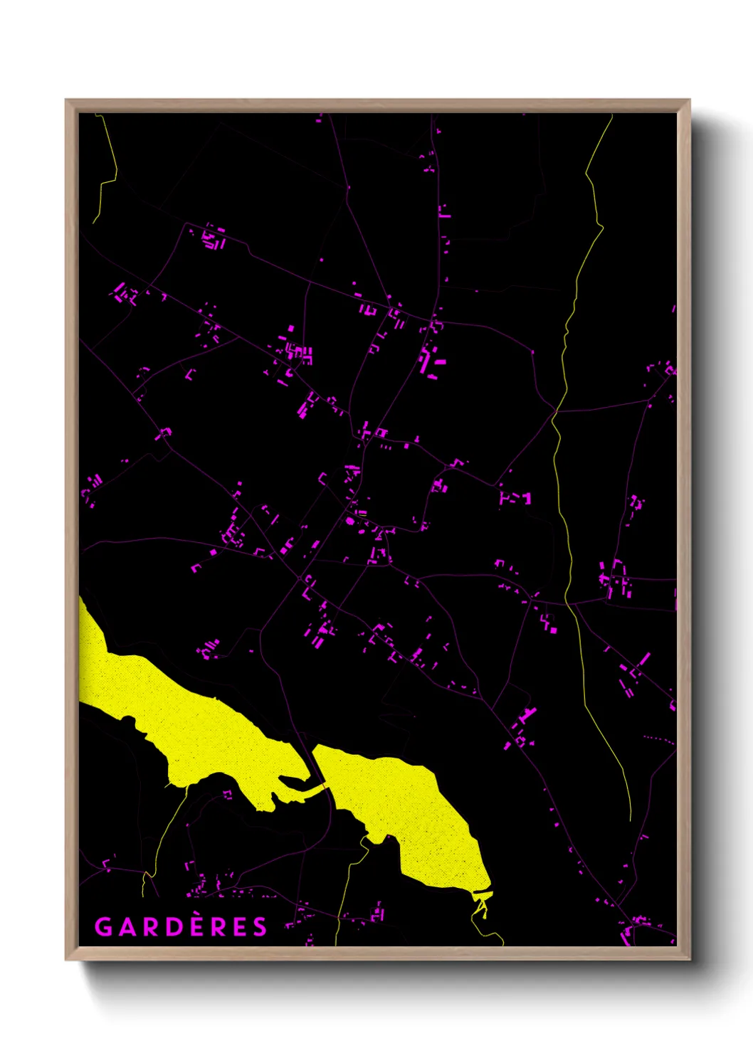 Une affiche de carte sur Gardères