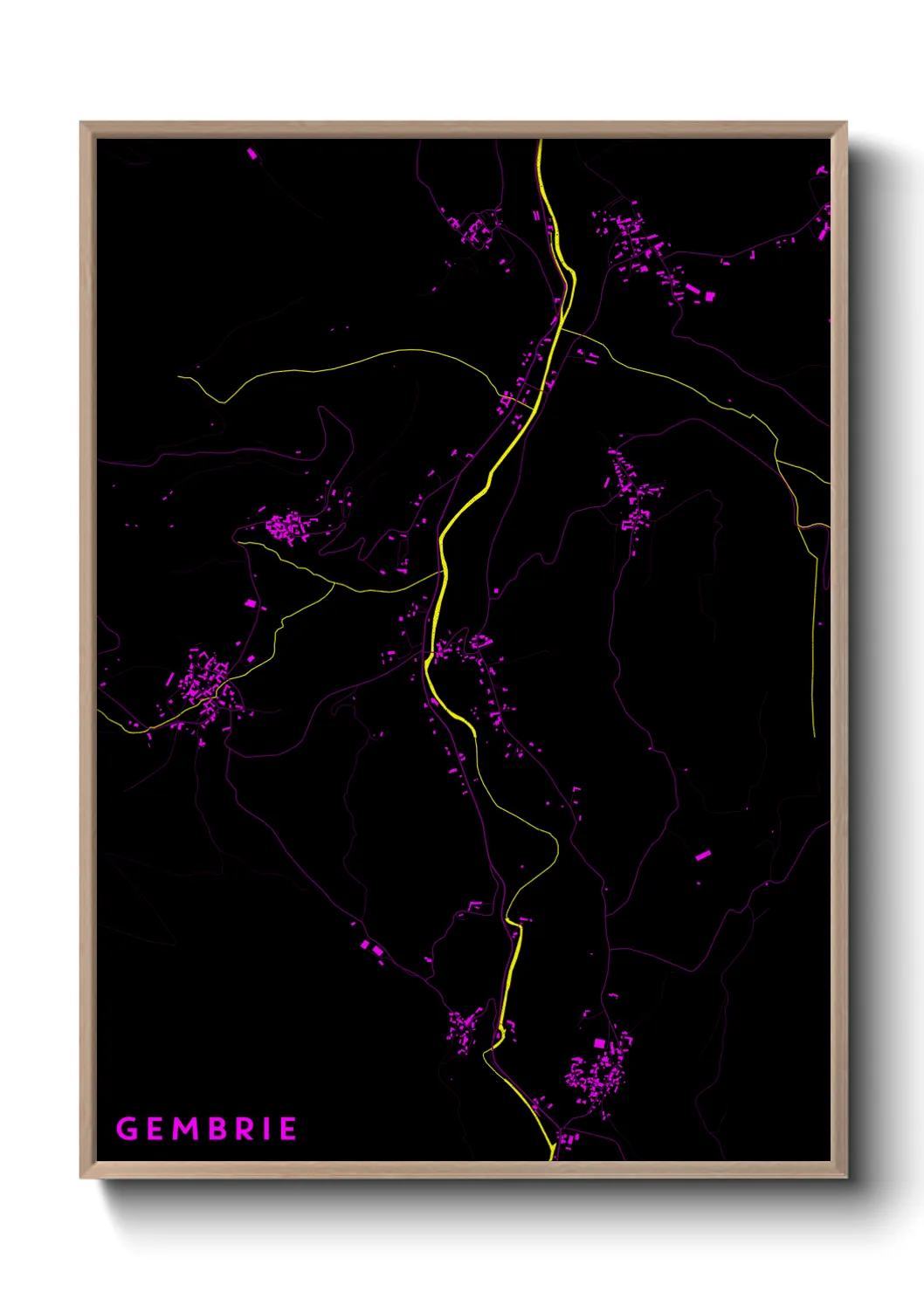 Une affiche de carte sur Gembrie