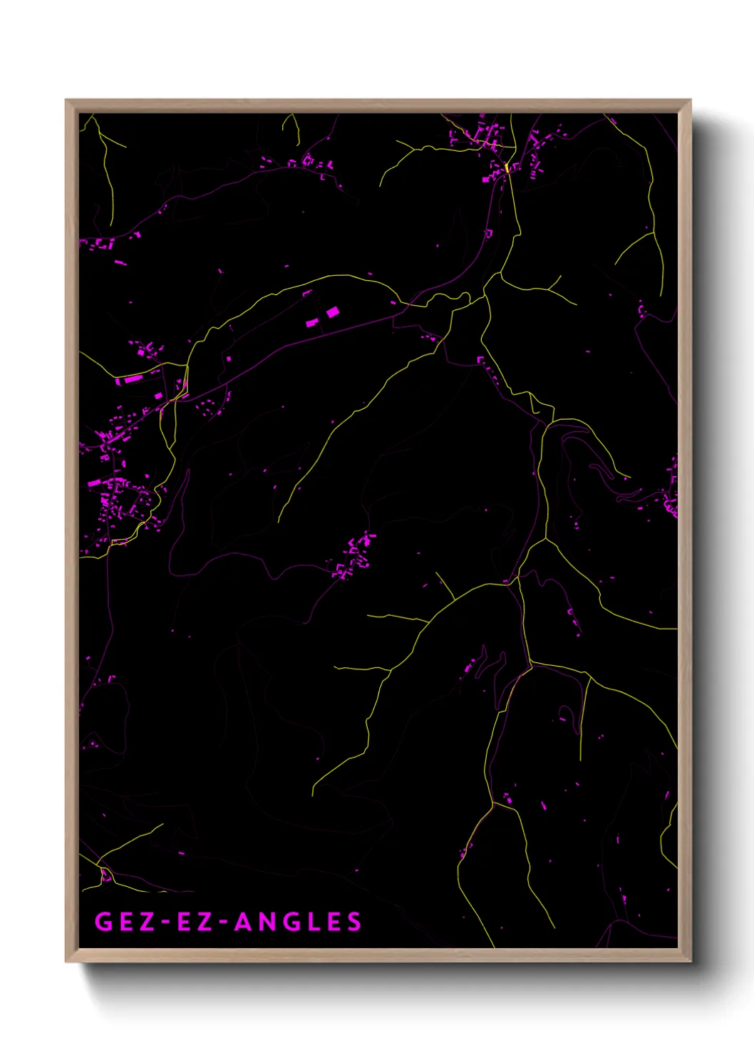 Une affiche de carte sur Gez-ez-Angles