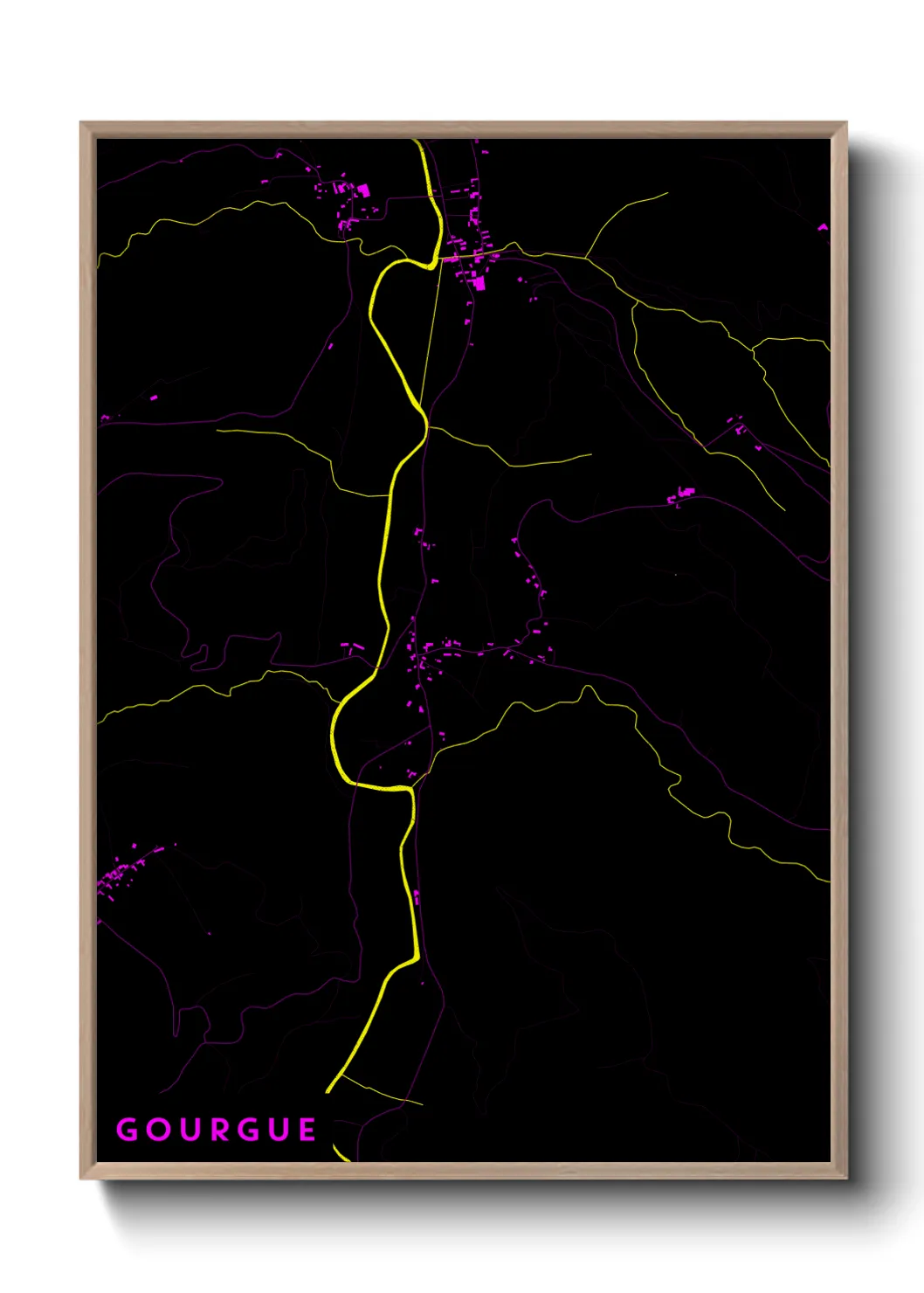 Une affiche de carte sur Gourgue