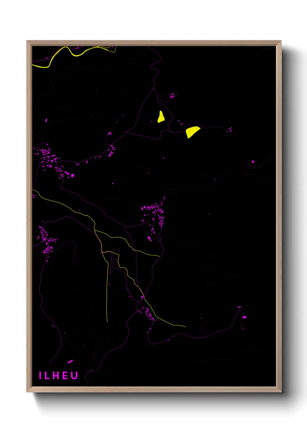 Une affiche de carte sur Ilheu