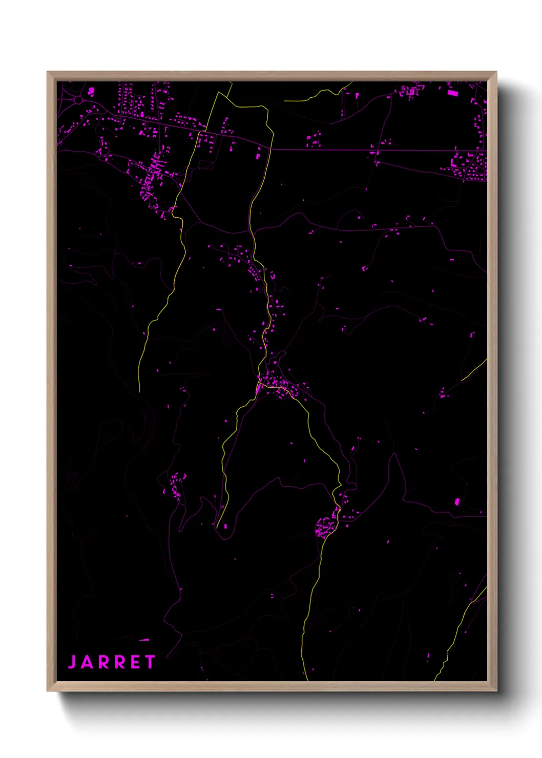 Une affiche de carte sur Jarret