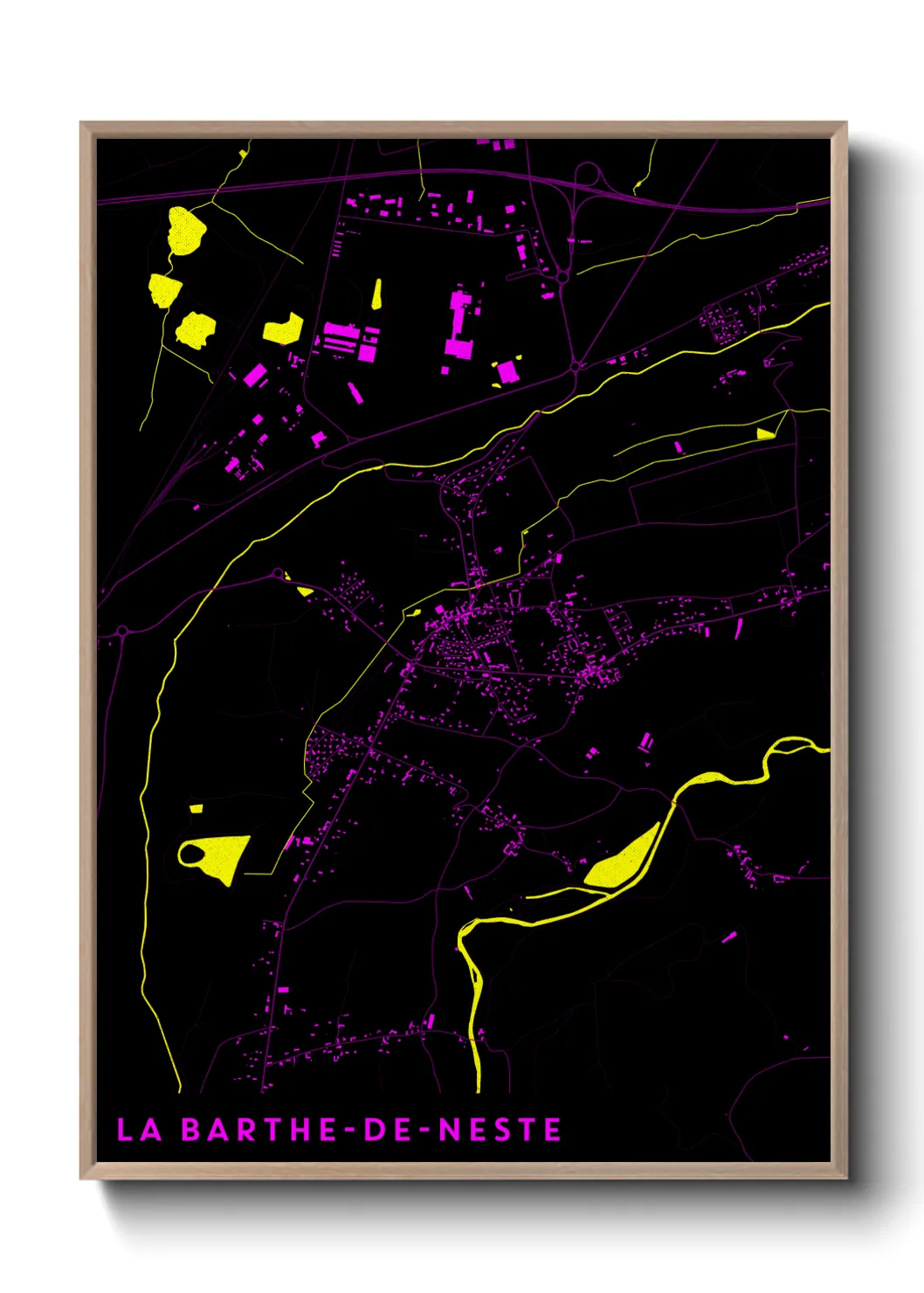 Une affiche de carte sur La Barthe-de-Neste