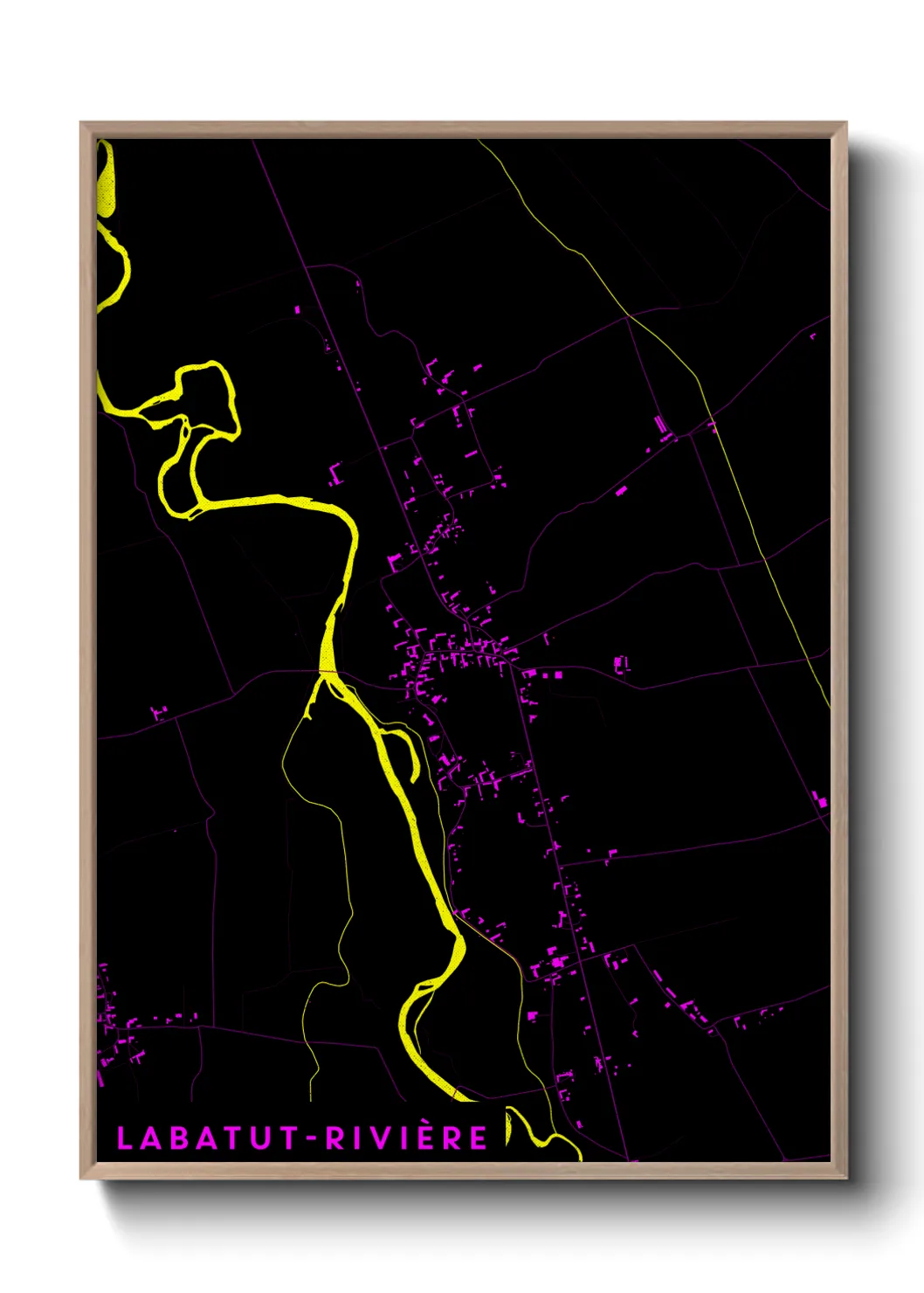 Une affiche de carte sur Labatut-Rivière