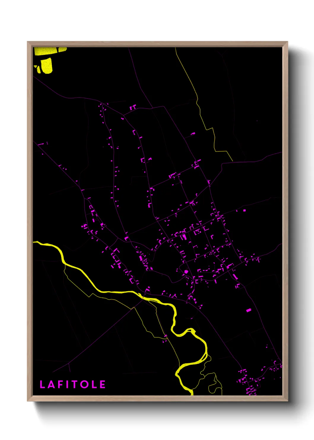 Une affiche de carte sur Lafitole