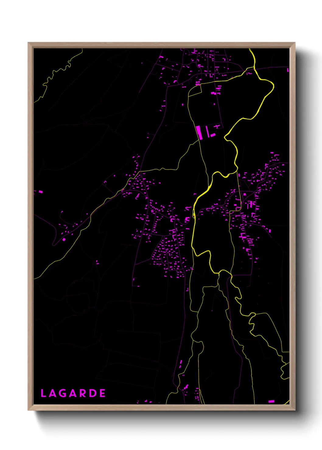 Une affiche de carte sur Lagarde