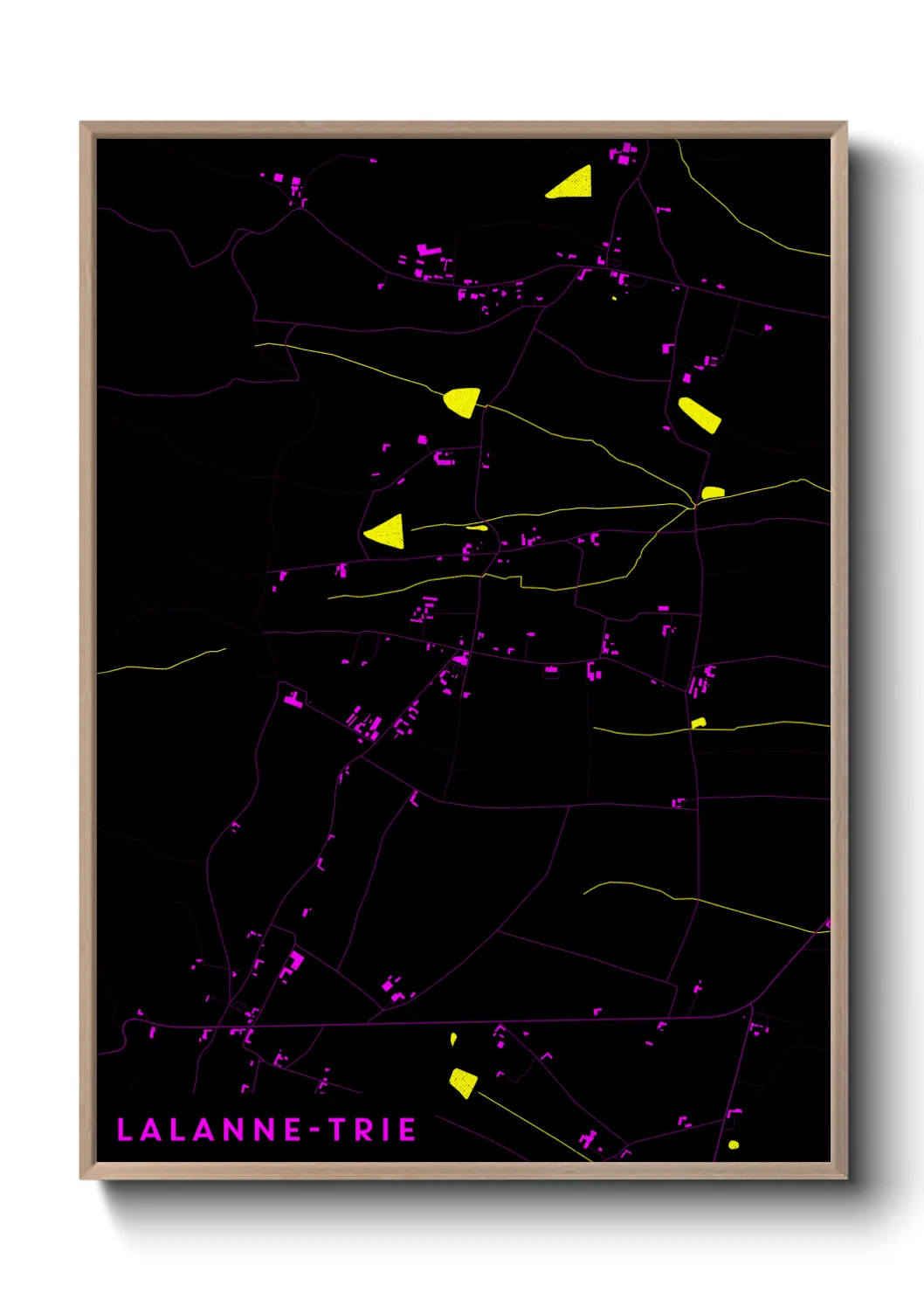 Une affiche de carte sur Lalanne-Trie
