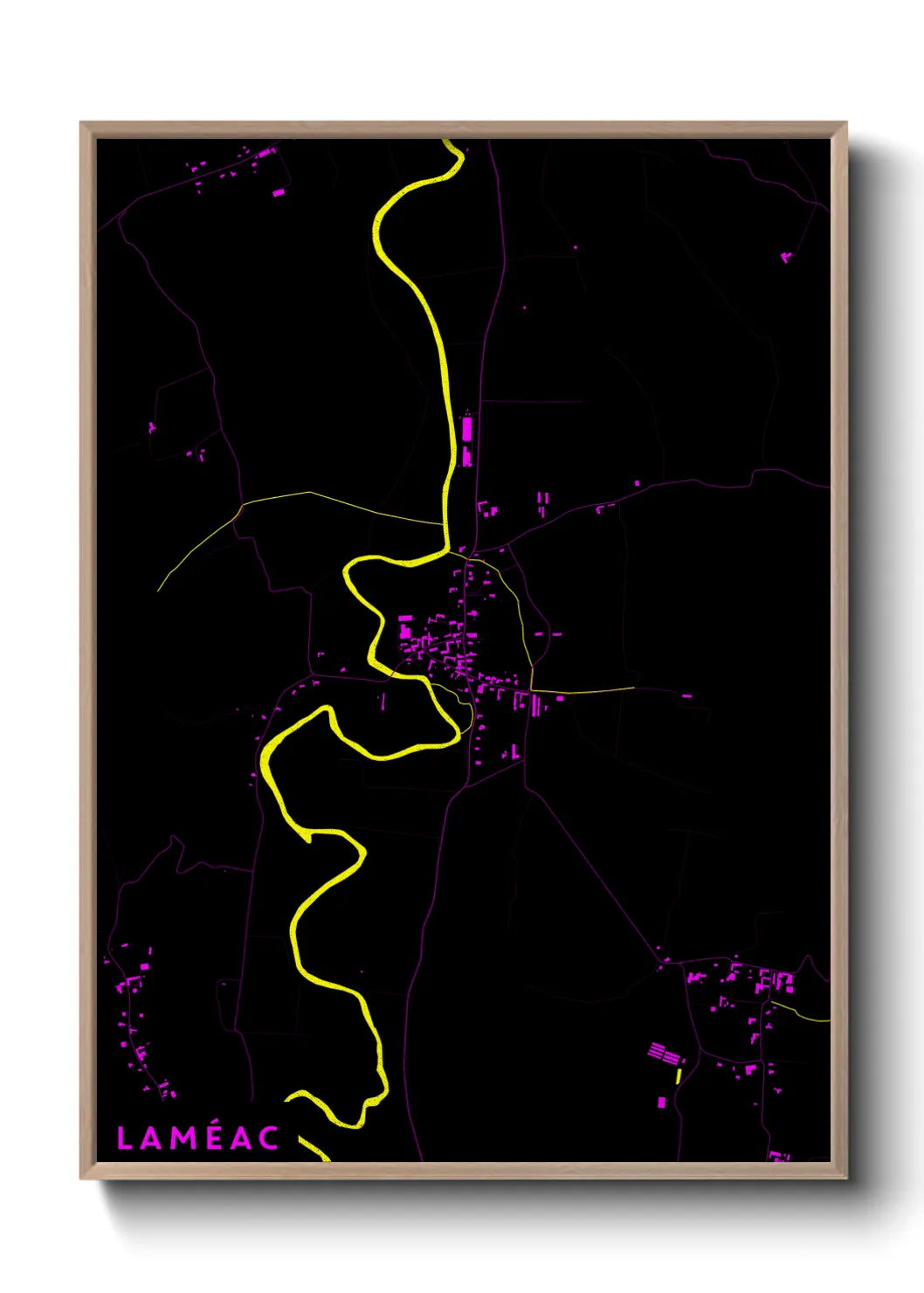 Une affiche de carte sur Laméac