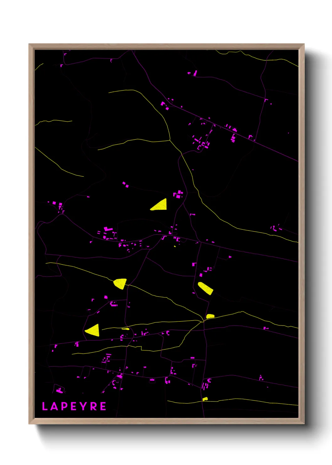 Une affiche de carte sur Lapeyre