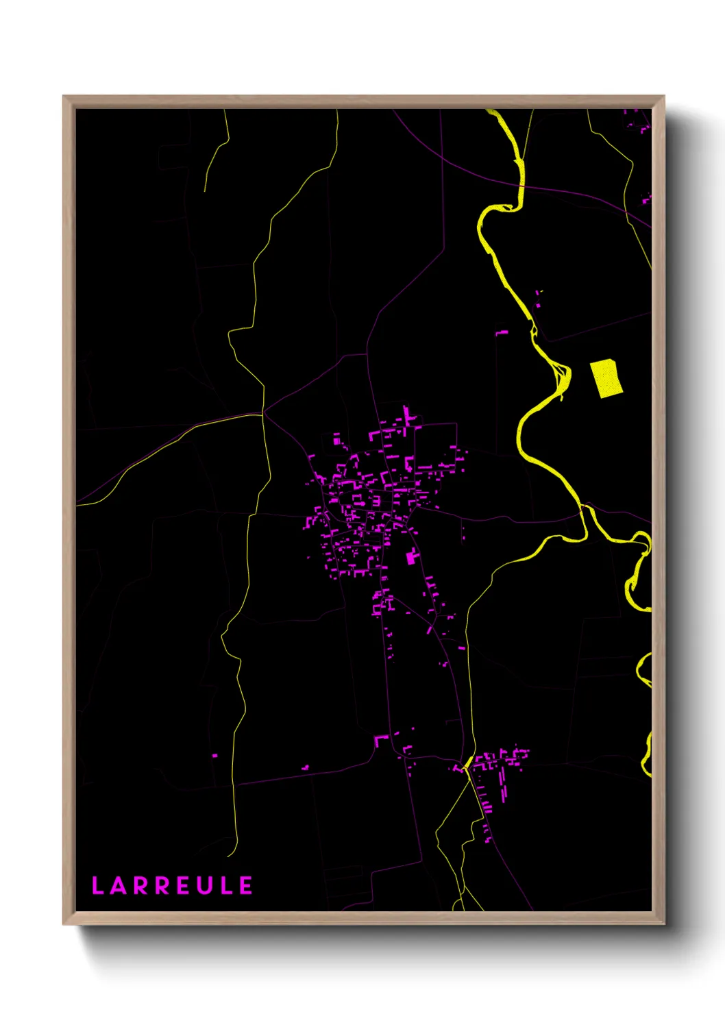 Une affiche de carte sur Larreule