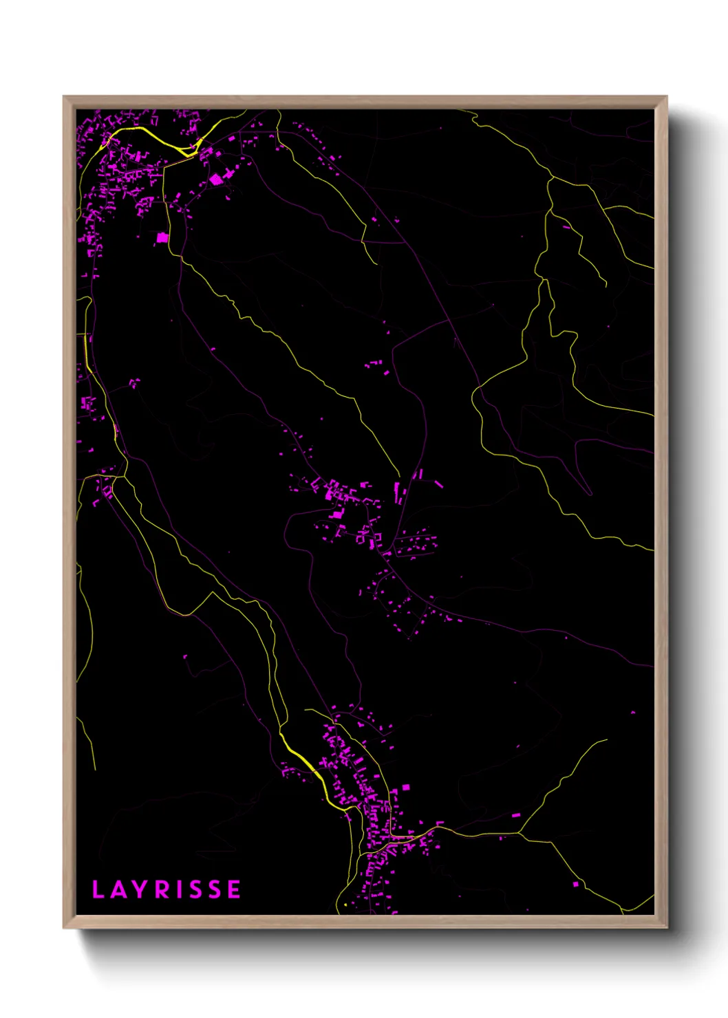 Une affiche de carte sur Layrisse