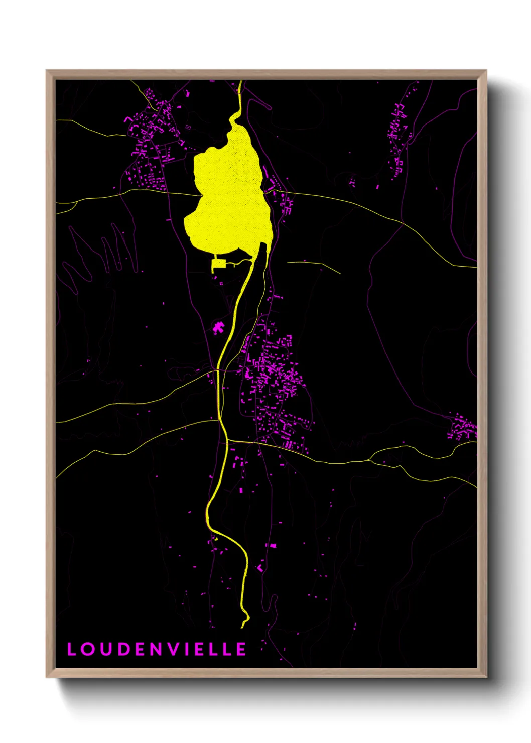 Une affiche de carte sur Loudenvielle
