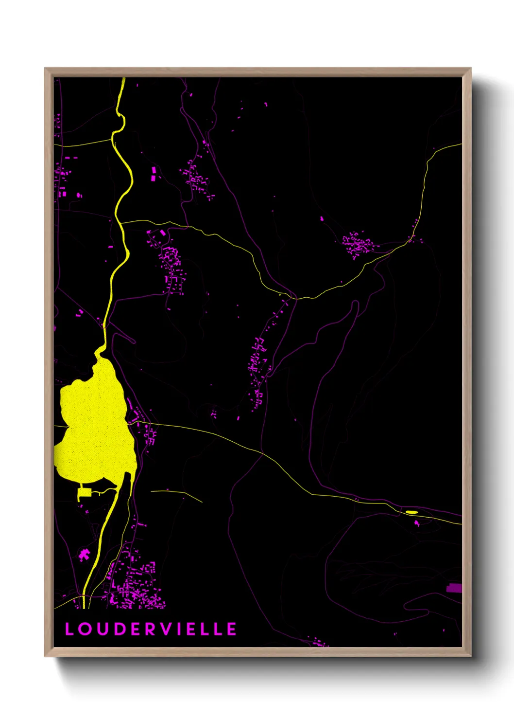 Une affiche de carte sur Loudervielle
