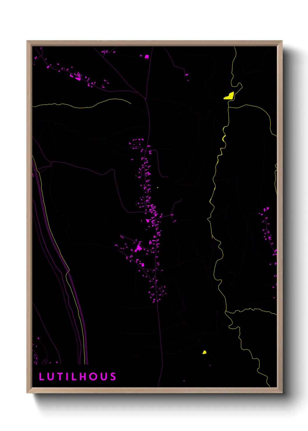 Une affiche de carte sur Lutilhous