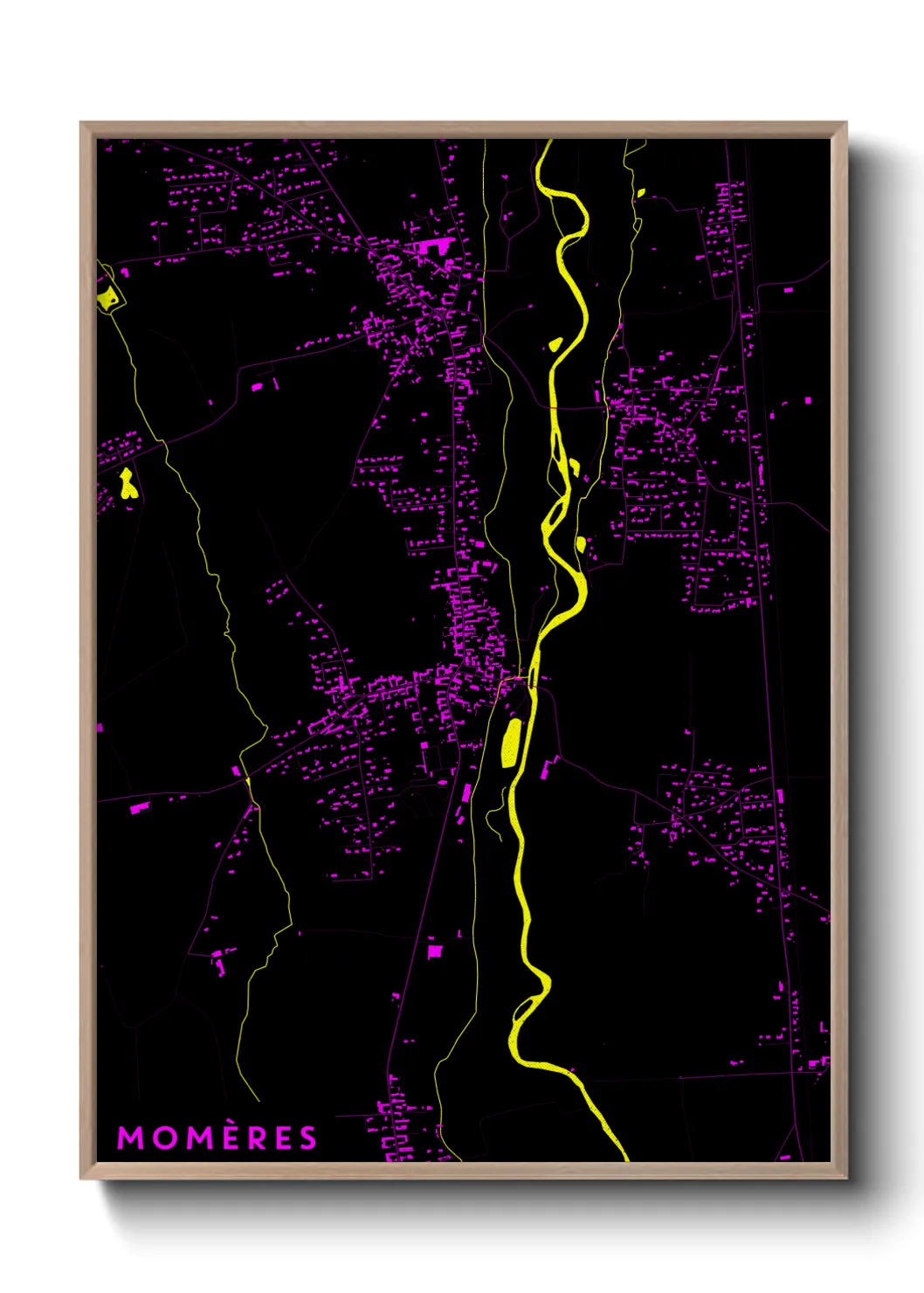 Une affiche de carte sur Momères