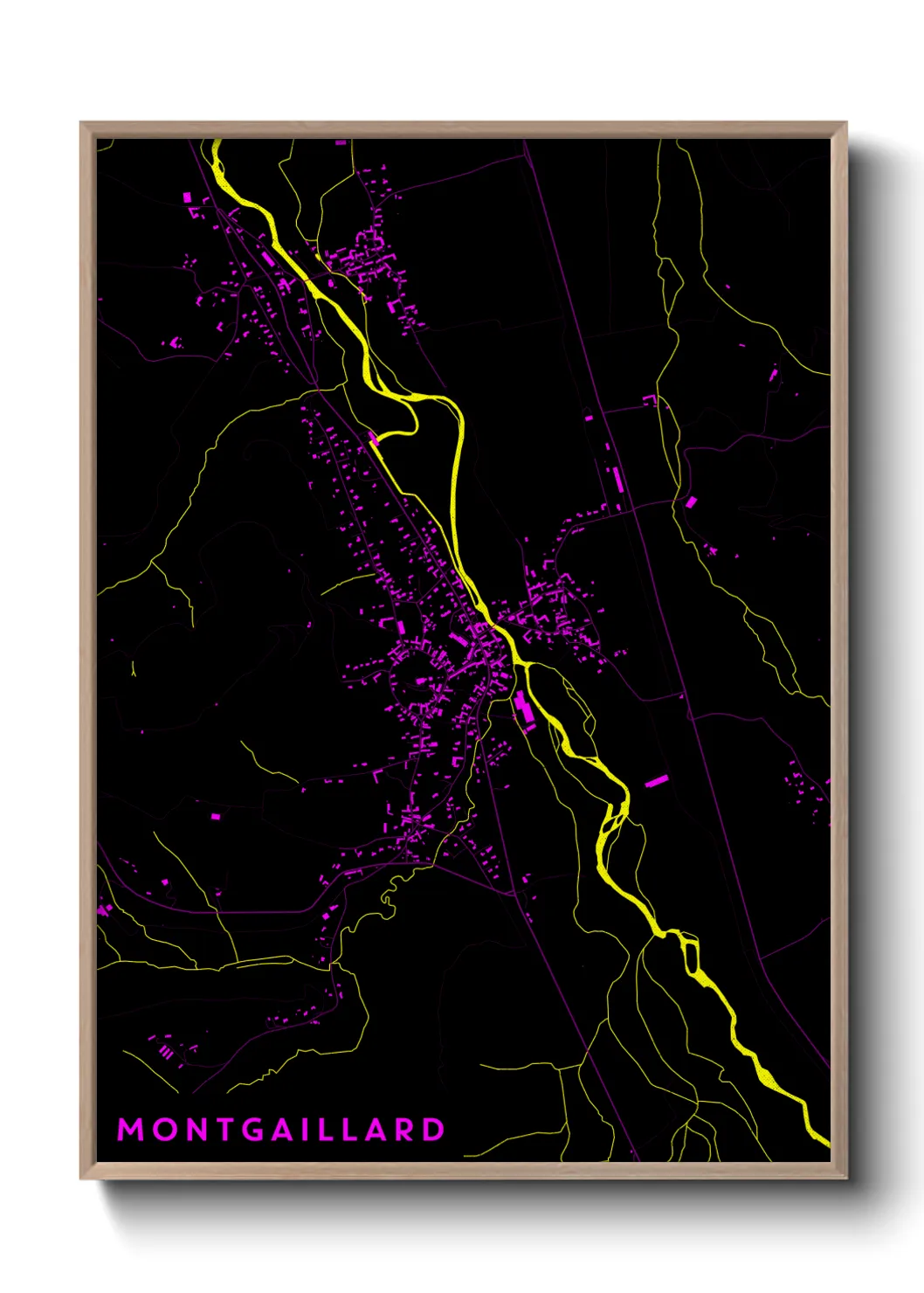Une affiche de carte sur Montgaillard