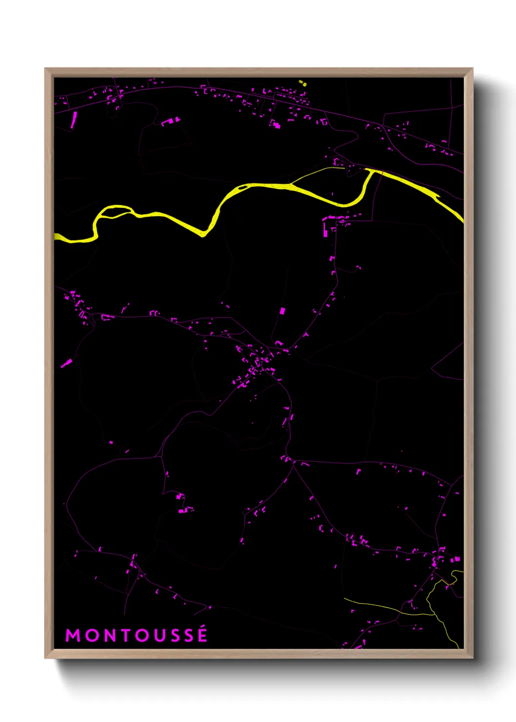Une affiche de carte sur Montoussé