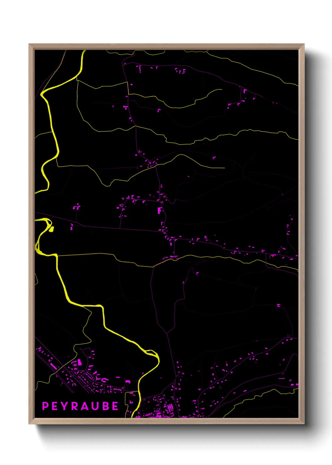 Une affiche de carte sur Peyraube