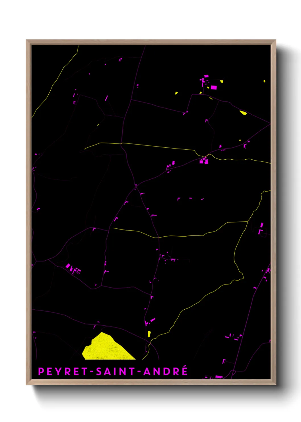 Une affiche de carte sur Peyret-Saint-André
