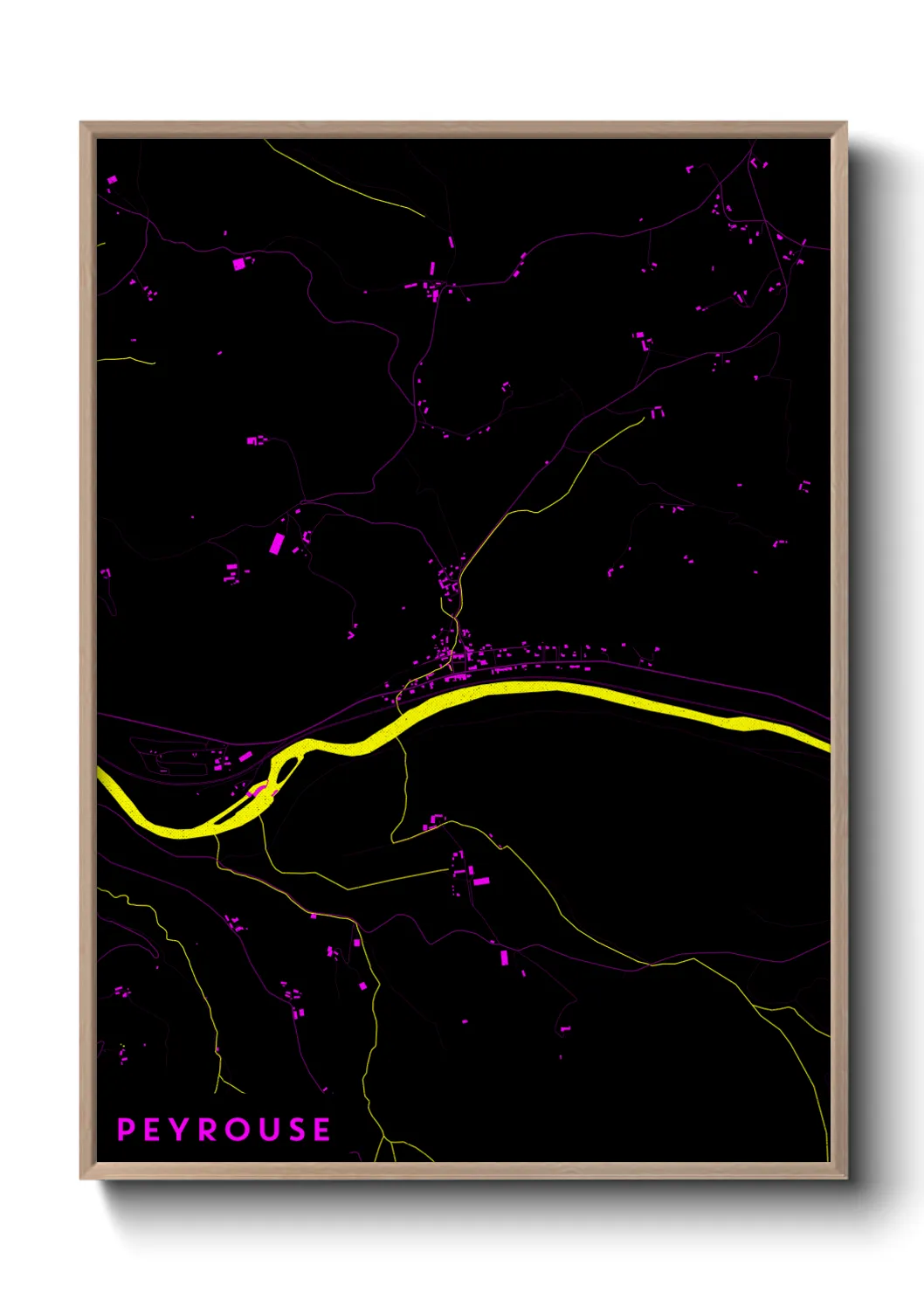 Une affiche de carte sur Peyrouse