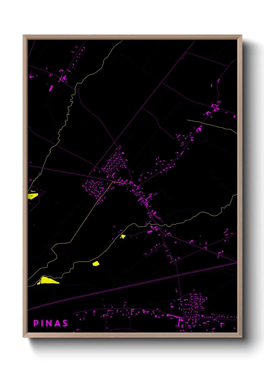 Une affiche de carte sur Pinas