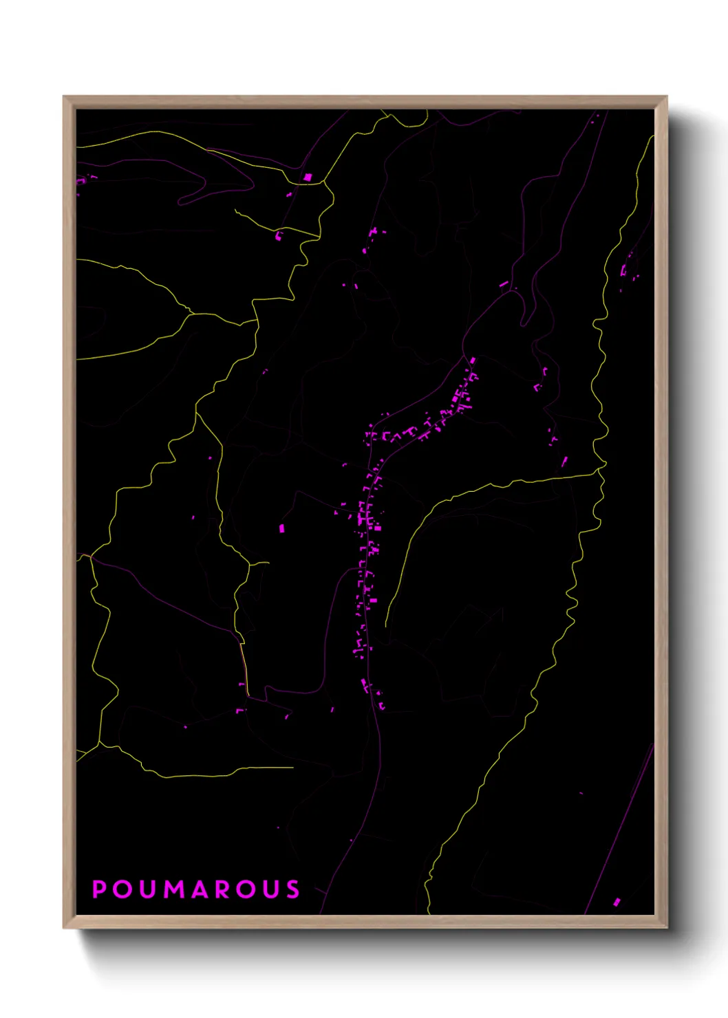 Une affiche de carte sur Poumarous