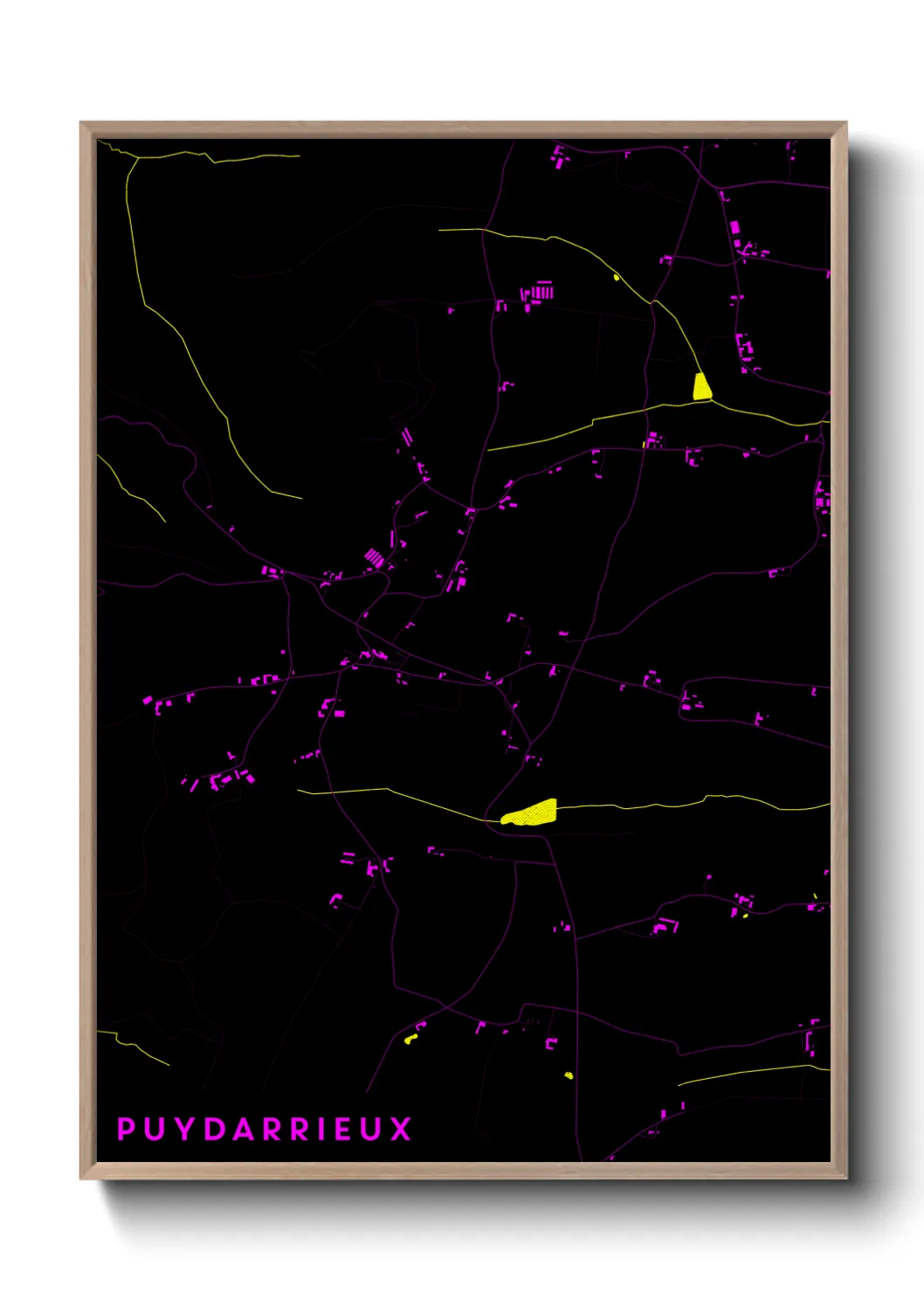 Une affiche de carte sur Puydarrieux