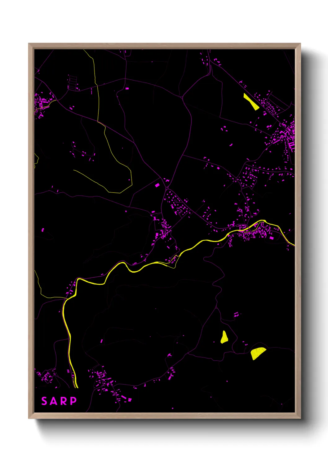 Une affiche de carte sur Sarp