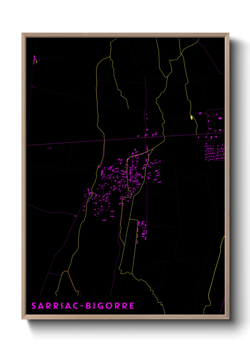 Une affiche de carte sur Sarriac-Bigorre