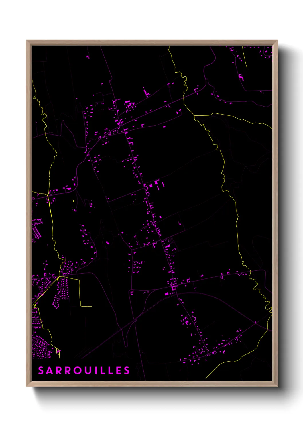 Une affiche de carte sur Sarrouilles