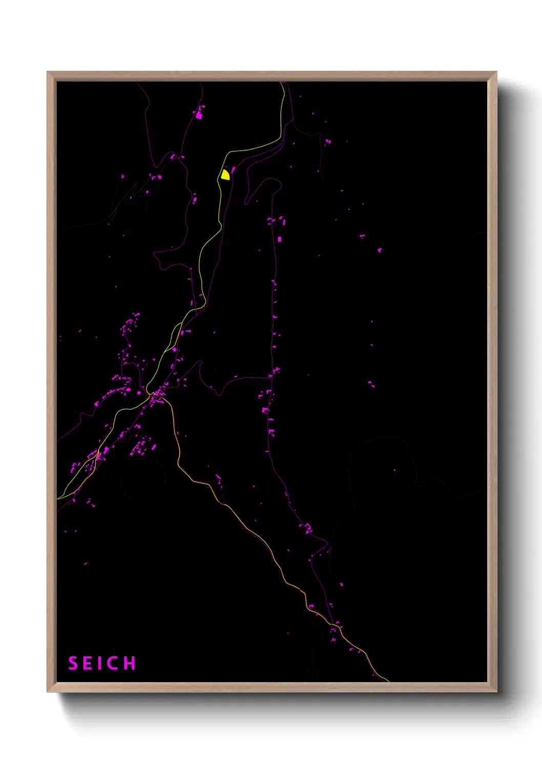 Une affiche de carte sur Seich