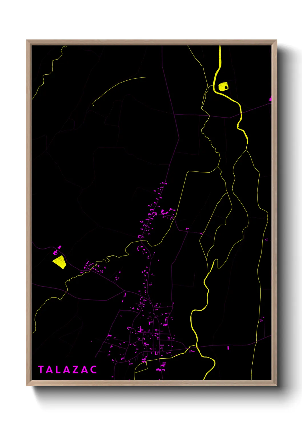 Une affiche de carte sur Talazac