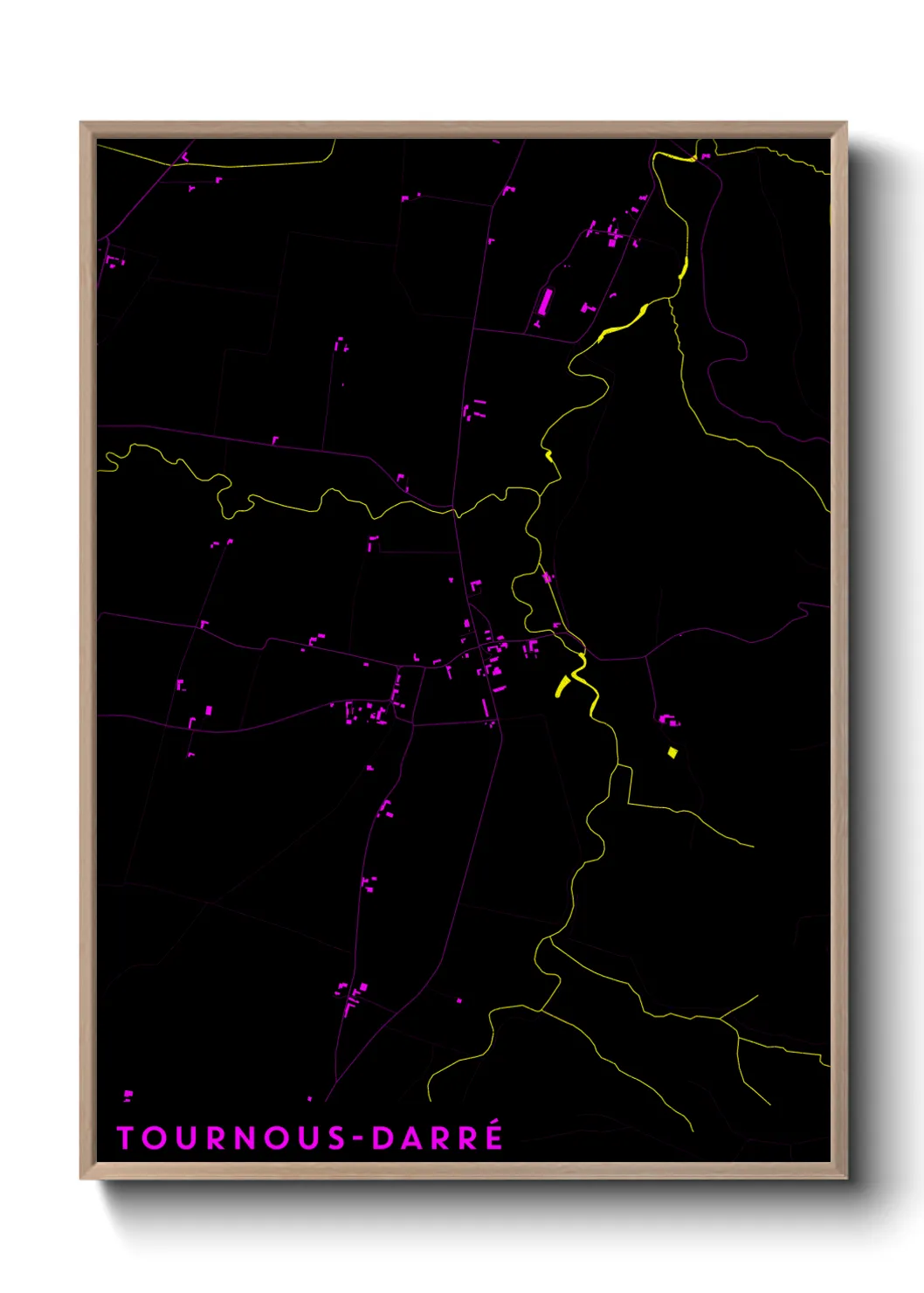 Une affiche de carte sur Tournous-Darré