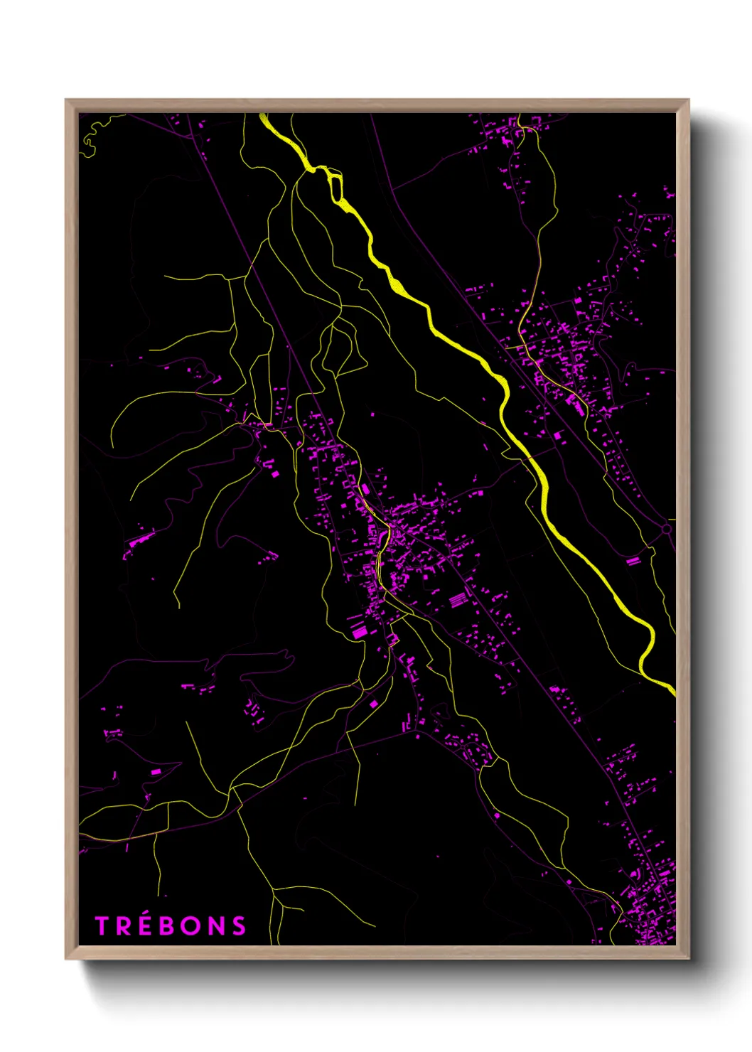 Une affiche de carte sur Trébons