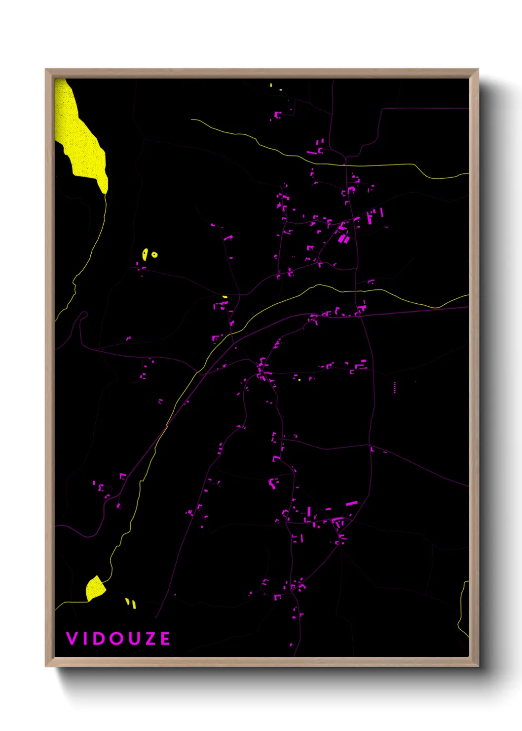 Une affiche de carte sur Vidouze