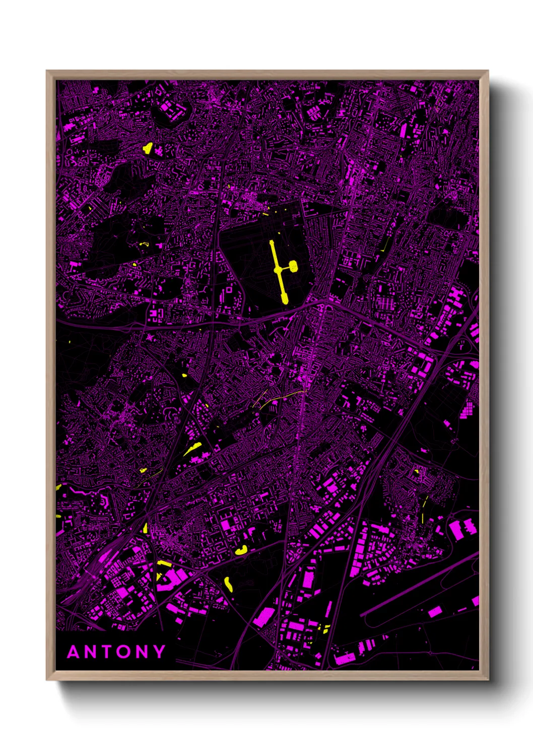 Une affiche de carte sur Antony