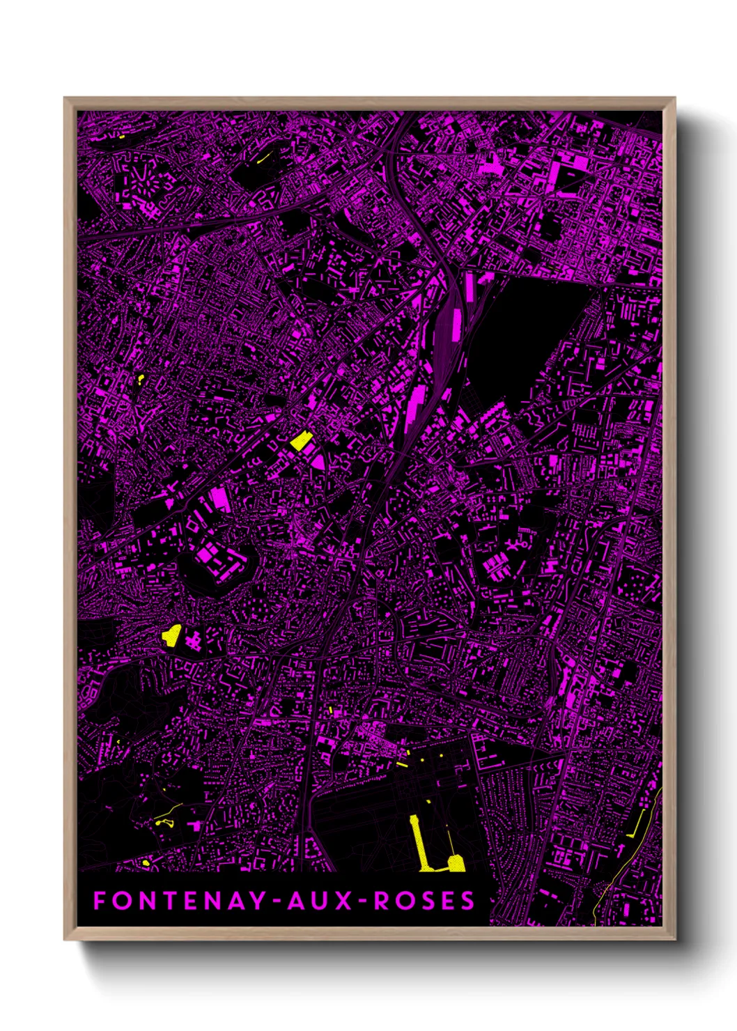Une affiche de carte sur Fontenay-aux-Roses