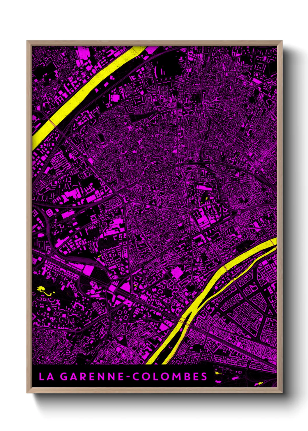 Une affiche de carte sur La Garenne-Colombes