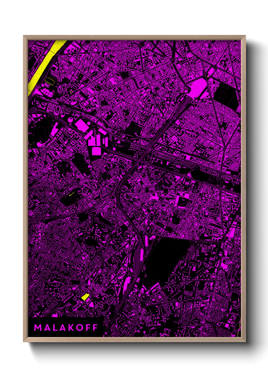 Une affiche de carte sur Malakoff